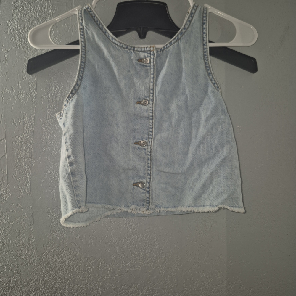 Zara Light Blue Denim Kids Top